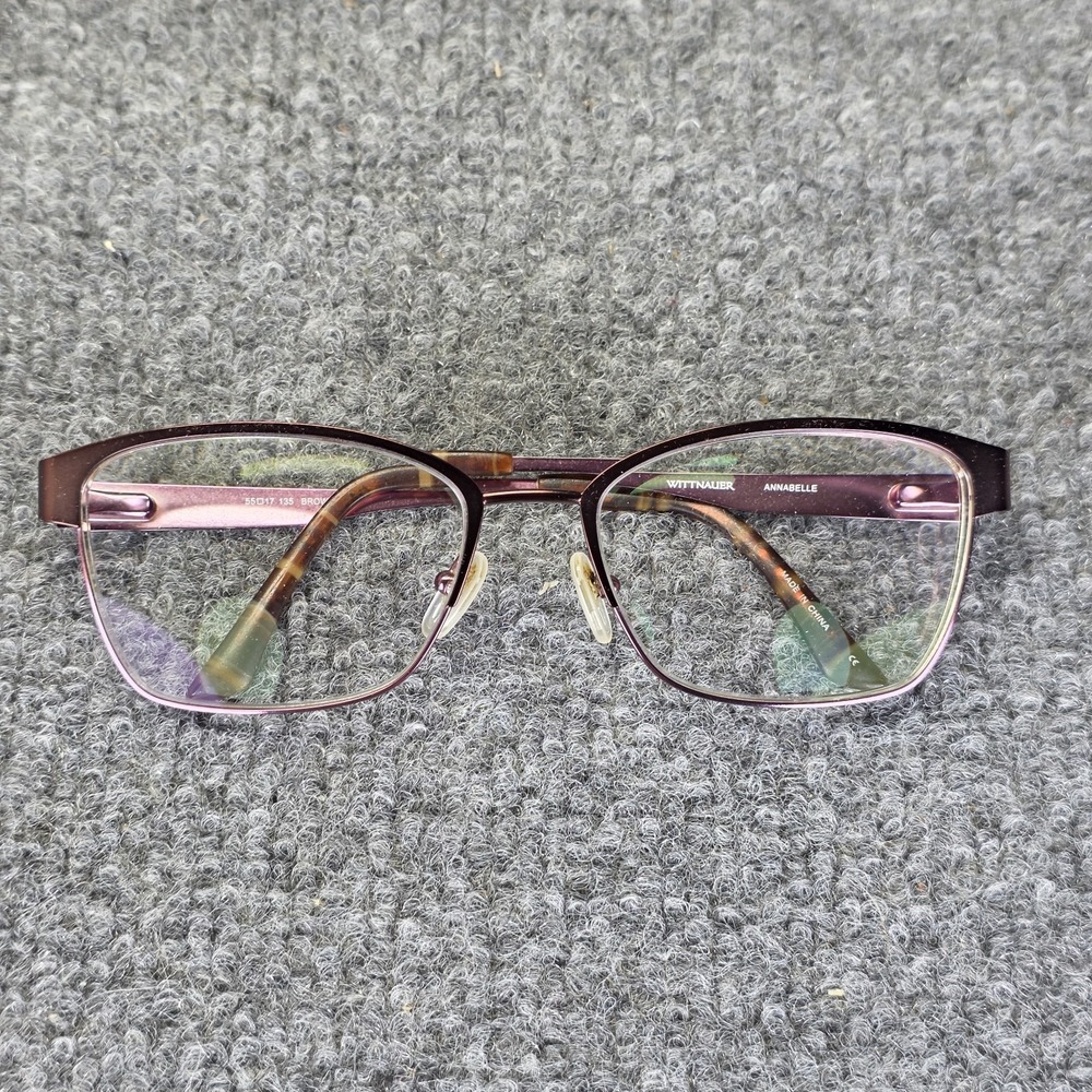 Wittnauer Women Eyeglasses Frames Only Annabelle Brown/Pink 55-17 135